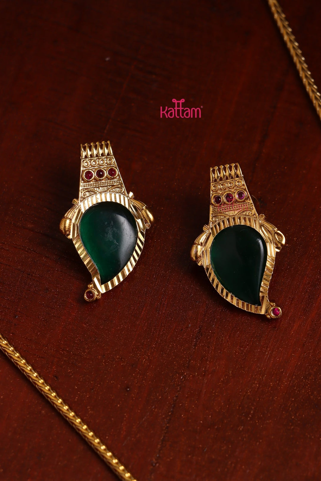 Palakka Manga Necklace - Green - N3401