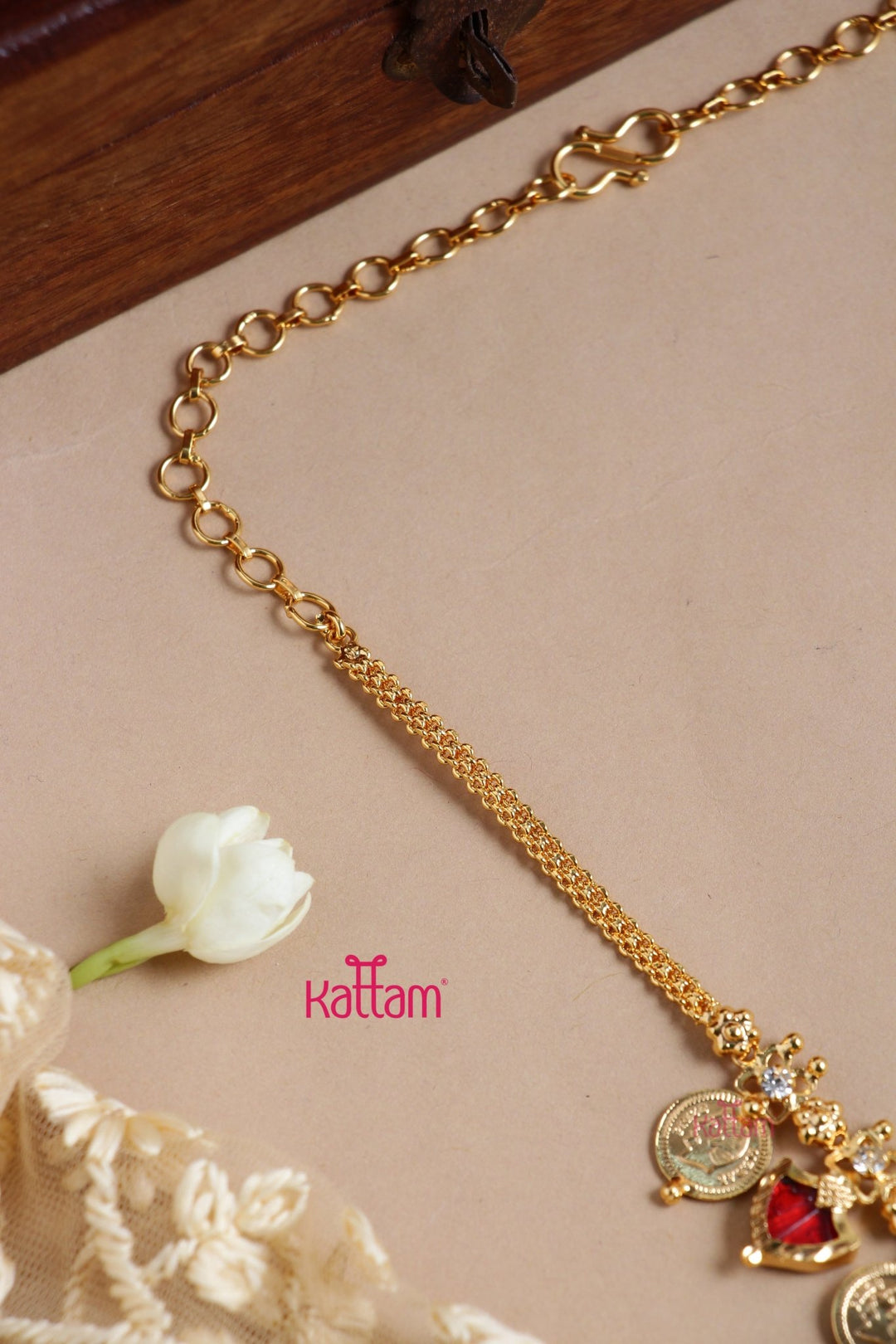 Palakka Ruby Coin Choker ( No Earrings ) - N3279