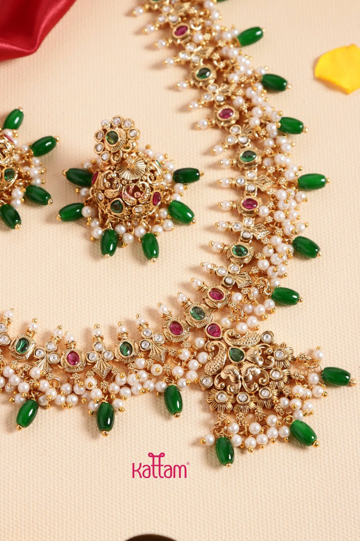 Peacock Beaded Necklace - N3441