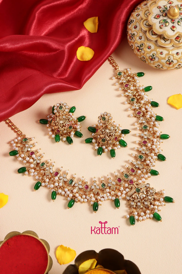 Peacock Beaded Necklace - N3441