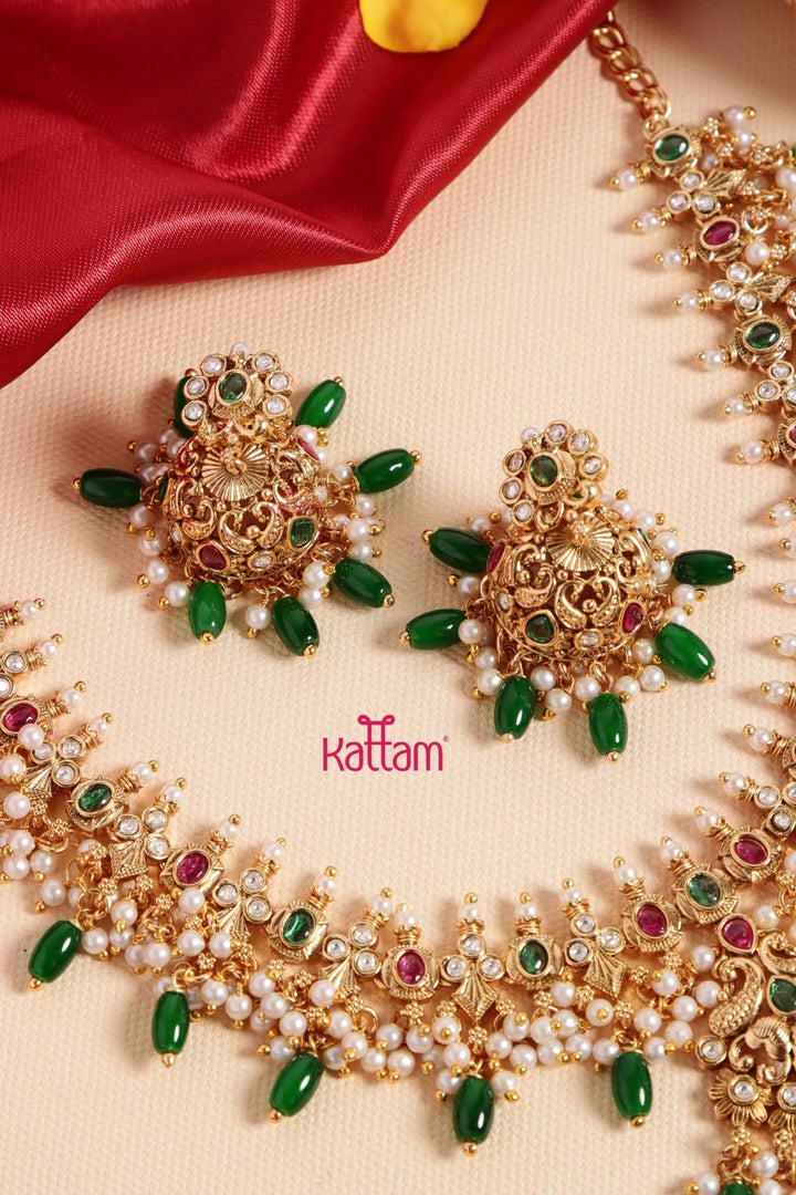 Peacock Beaded Necklace - N3441