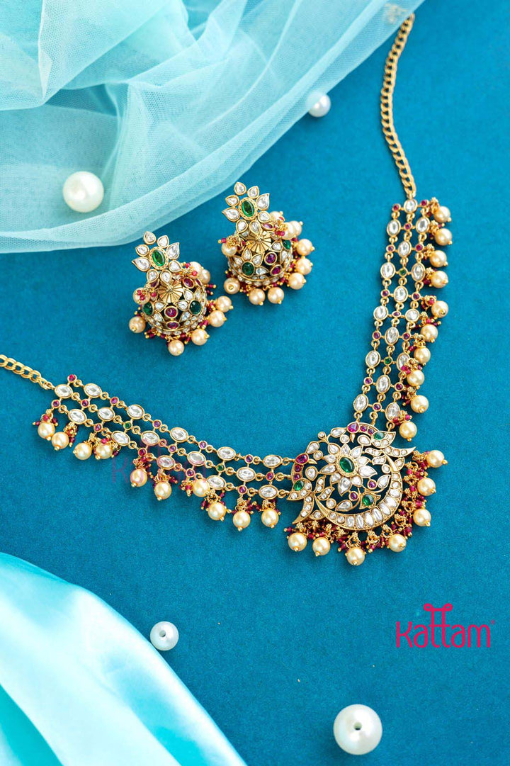 Peacock Layered Ball Necklace - N2806