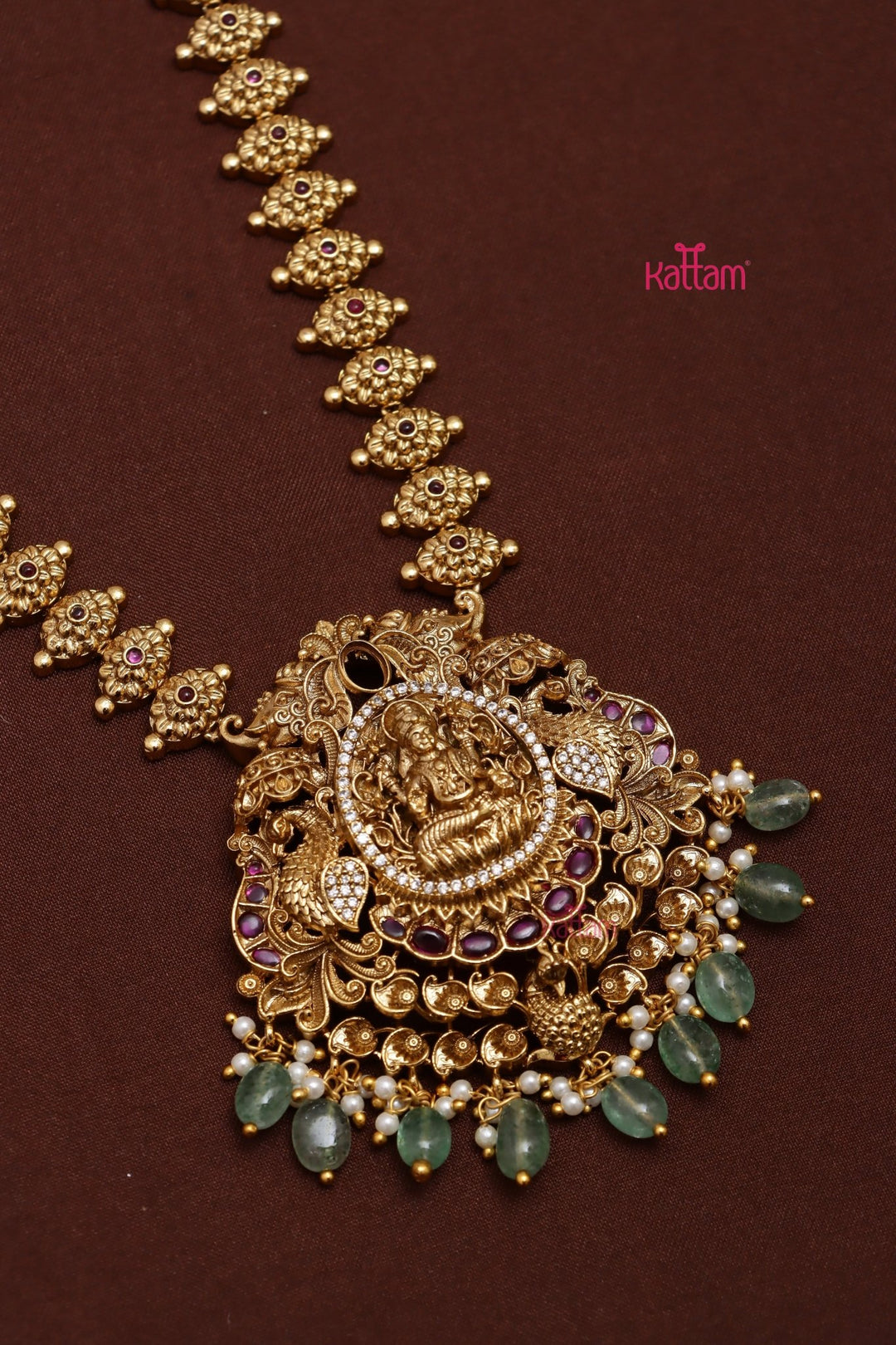 Poorani - Lakshmi Pendant Haram - N3658
