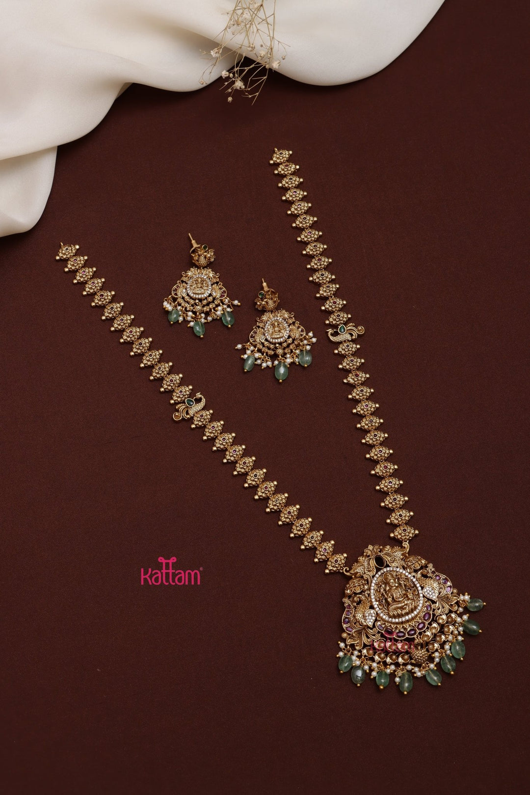 Poorani - Lakshmi Pendant Haram - N3658