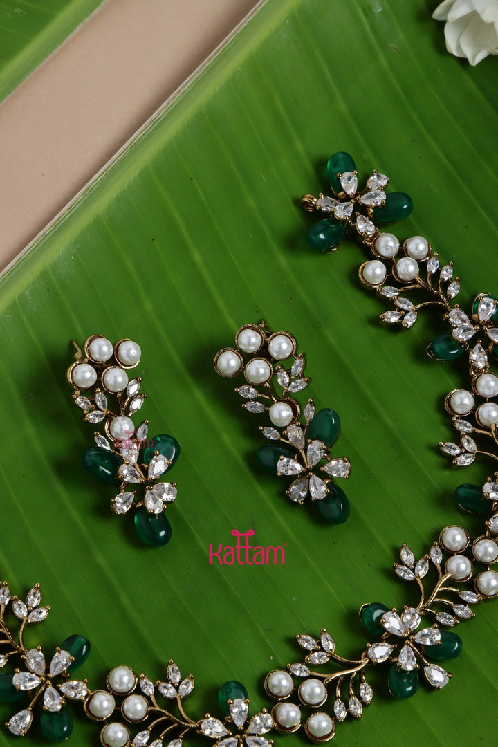 Rashmi - Trendy Green Pearl Choker - N5139