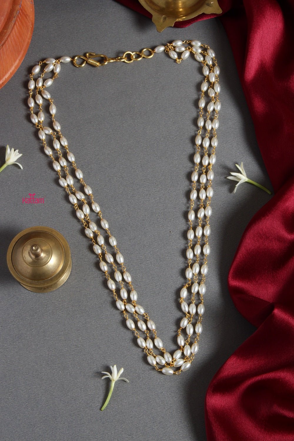 Rice Pearl Line 18inch No Earring