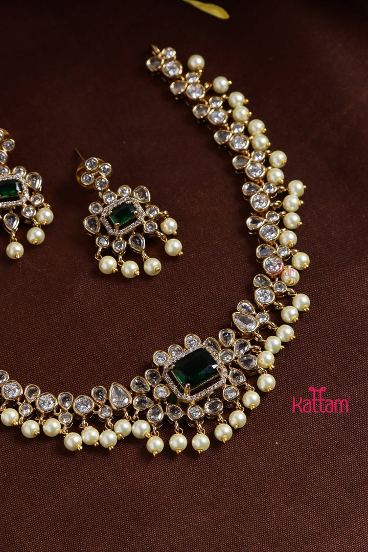 Riya - Green Stone Choker - N3246