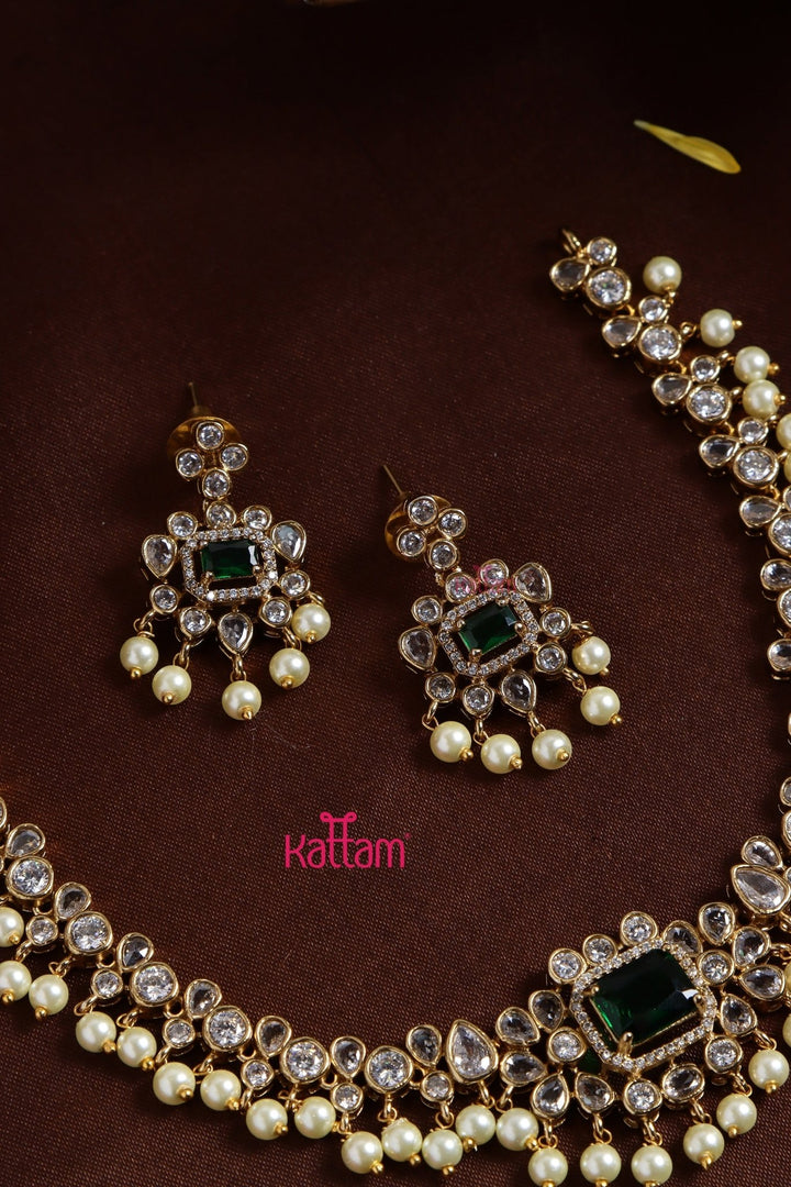 Riya - Green Stone Choker - N3246