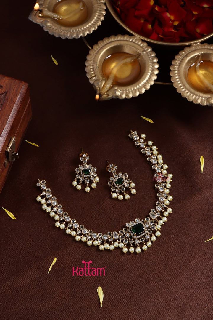 Riya - Green Stone Choker - N3246