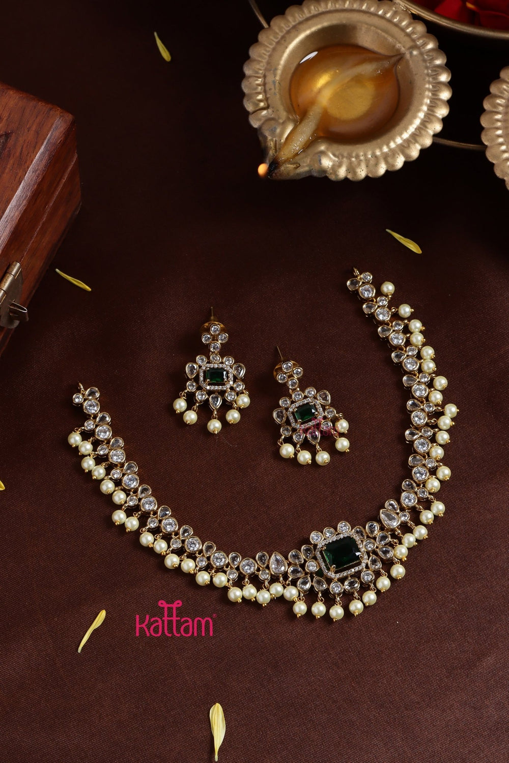 Riya - Green Stone Choker - N3246