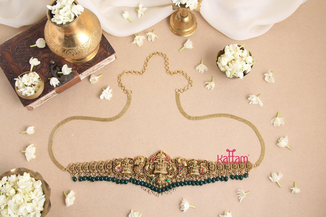 Semi Bridal Goddess Hip Chain - Green - HB144