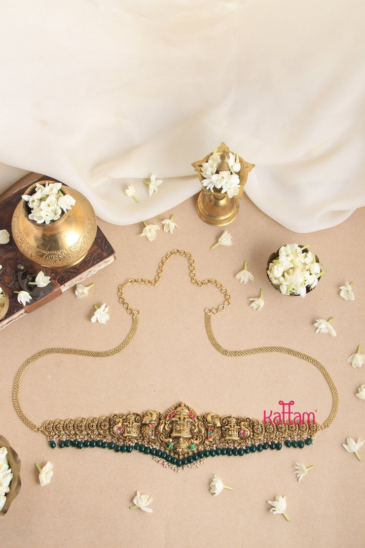 Semi Bridal Goddess Hip Chain - Green - HB144