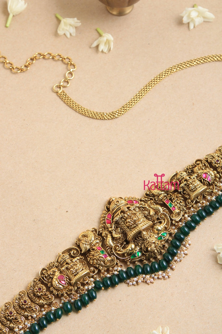 Semi Bridal Goddess Hip Chain - Green - HB144