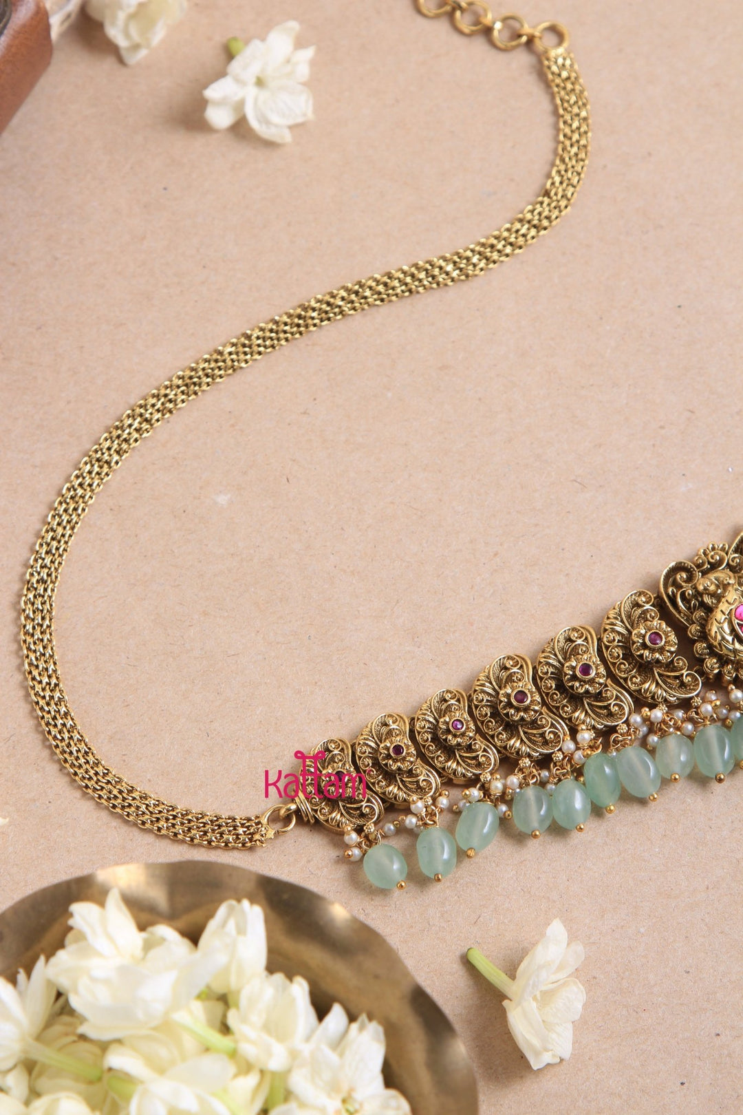 Semi Bridal Goddess Hip Chain - Pastel Green - HB145