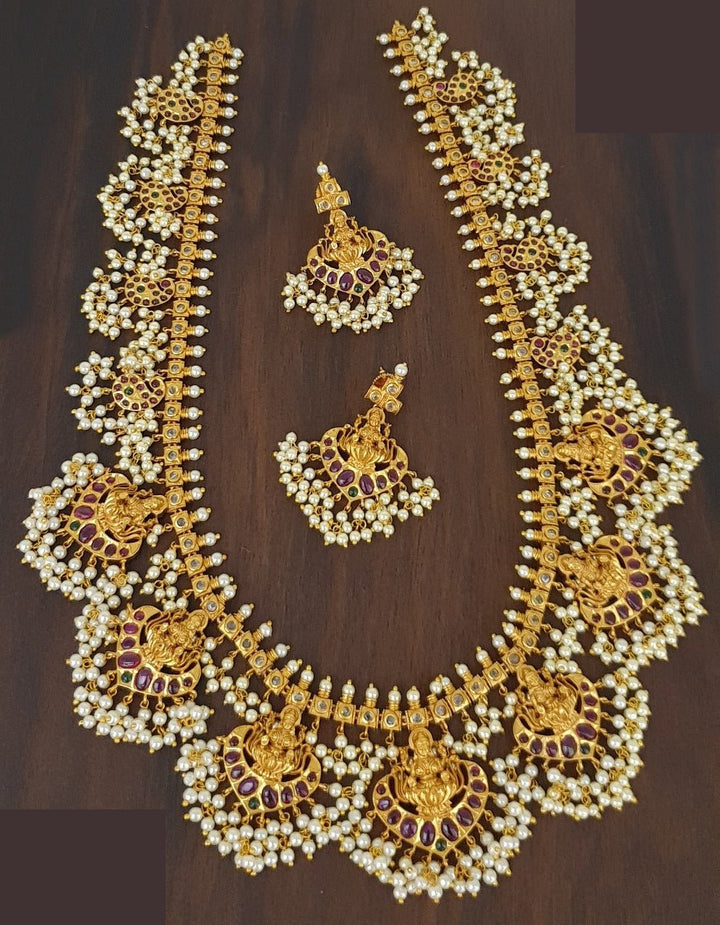 Semi Bridal Grand Lakshmi Guttapusalu Set ( Short and Haram Sold Separately ) - N584H - 2