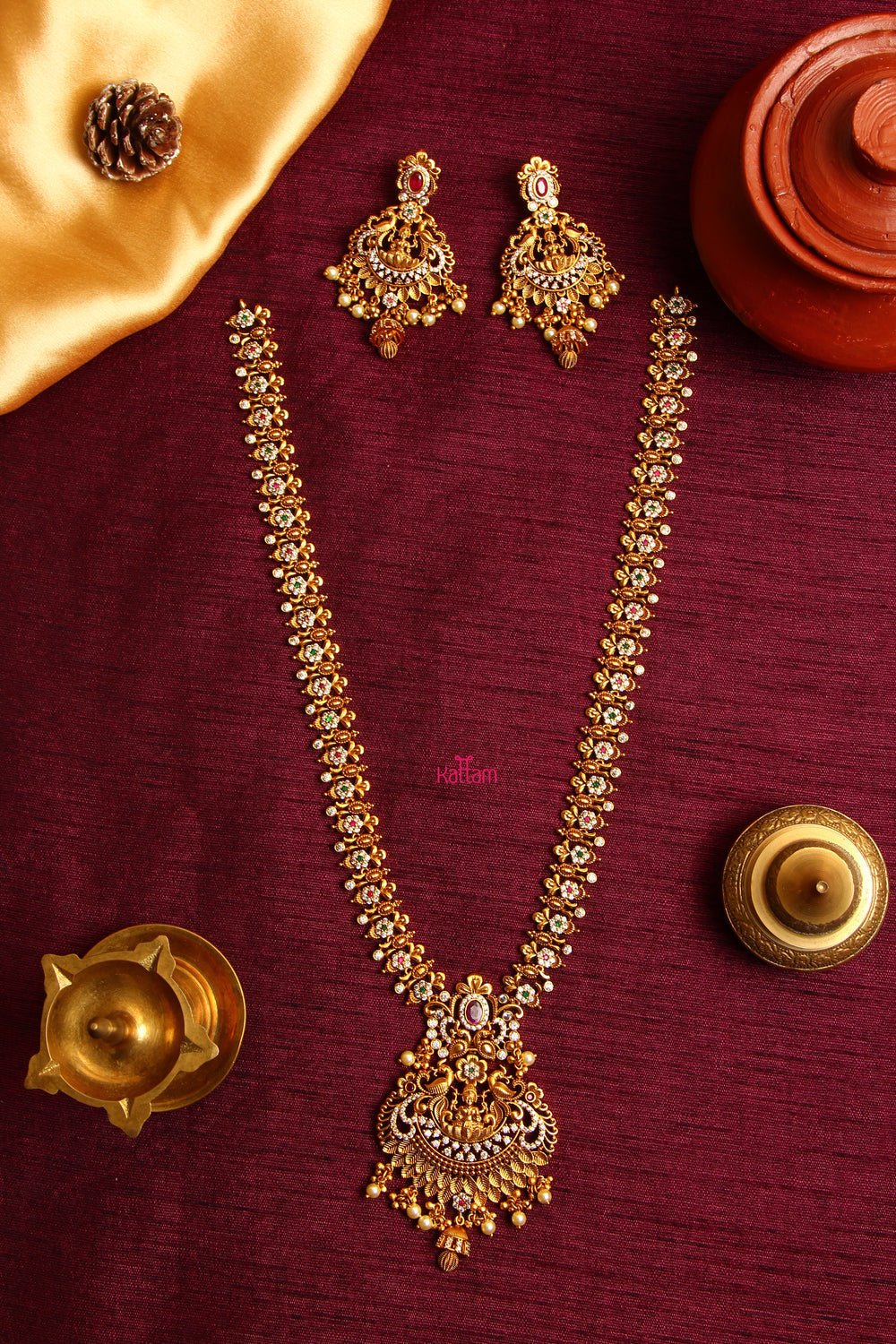 Semi Bridal Temple Jewellery Short & Long ( Sold Separately ) - N780Haram