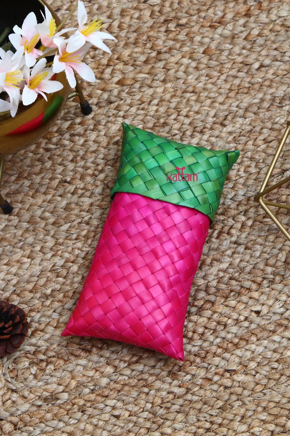 Handcrafted Cotton Recycled Leaf Design Tablet Pouch (10 x 8 in)