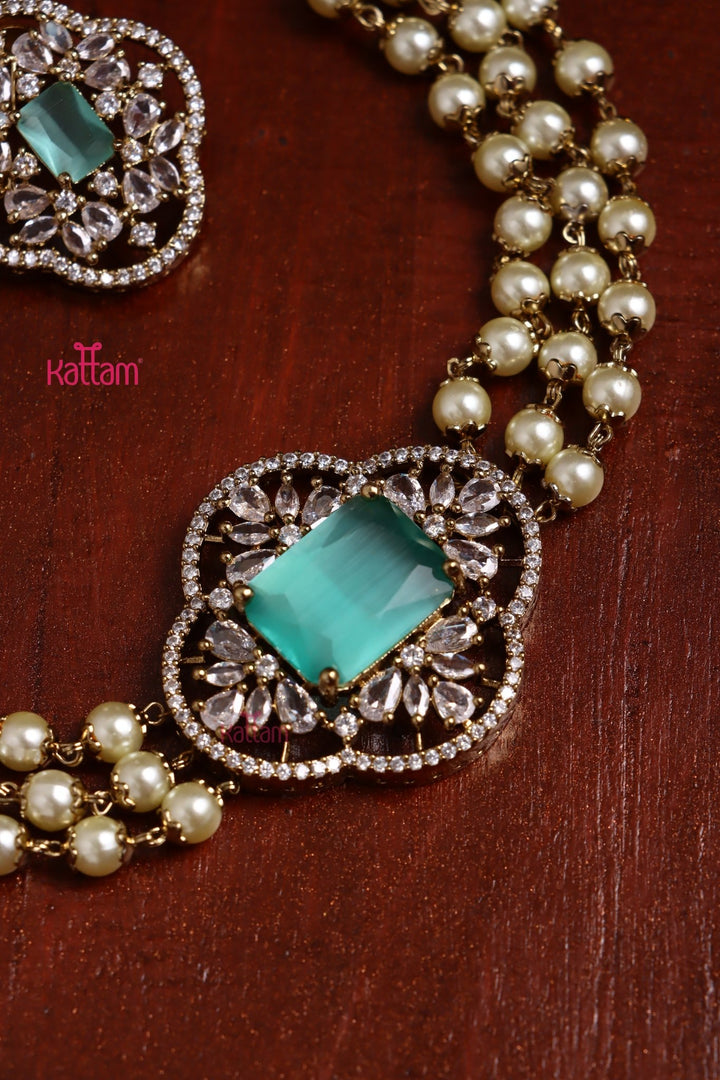 Shreya Victorian Pastelgreen Choker - N6149