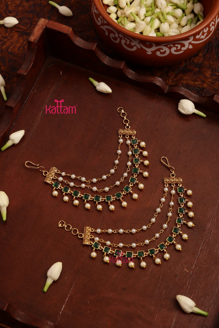 Simple Green Squre Earchain - EC059