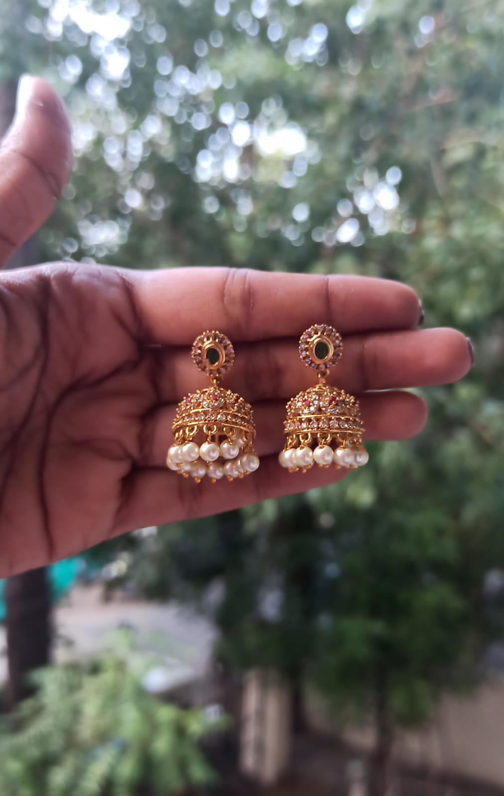 Small Stone Jhumka Kattam