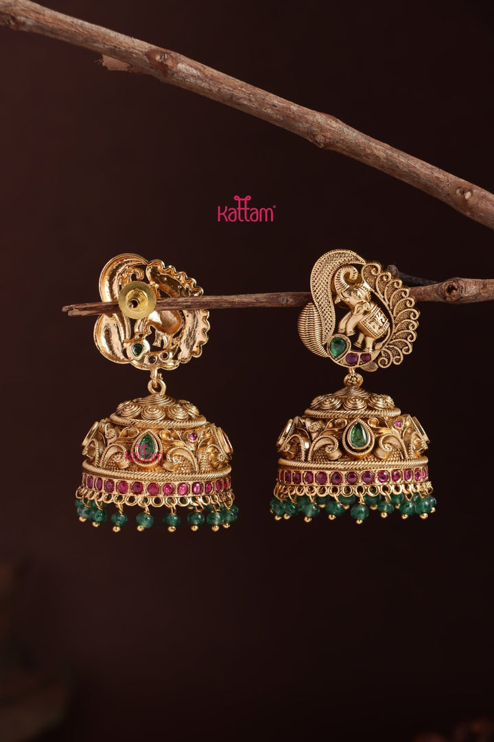 Thilak Elephant Stone Bold Jhumka - E1240