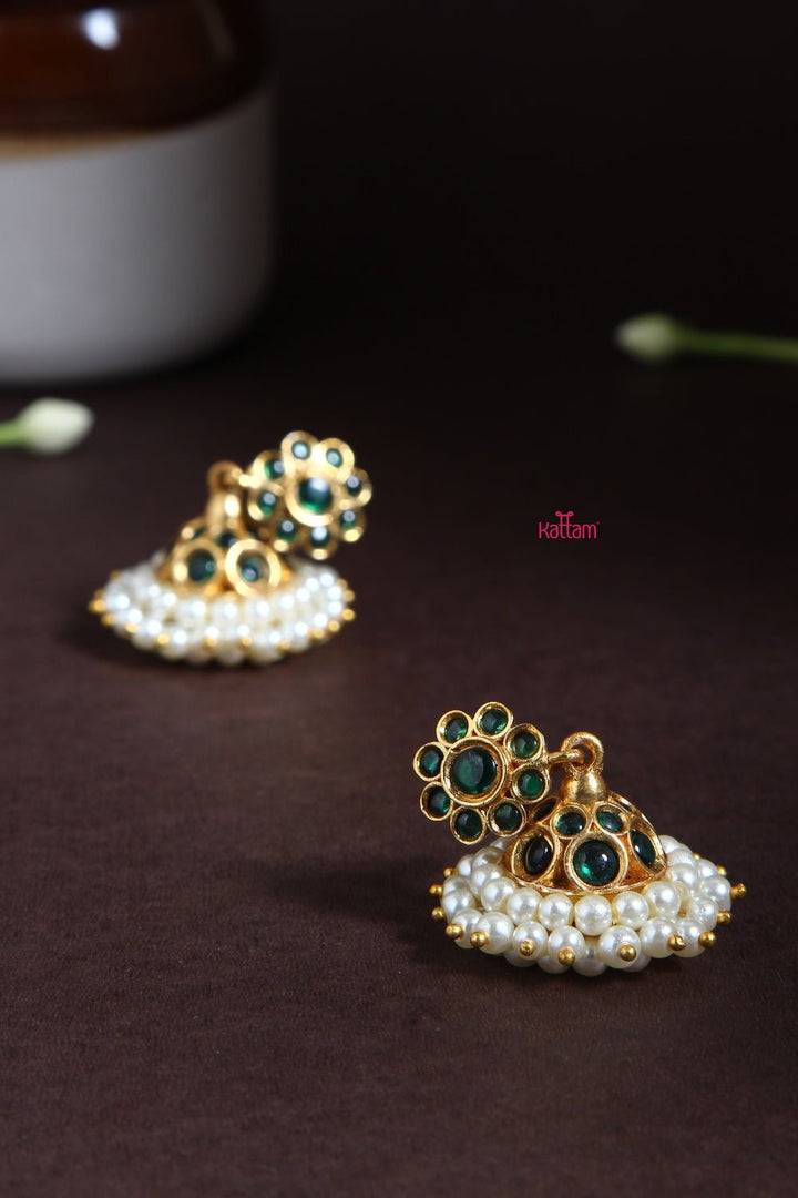 Traditional Green Small Jhumka - E181