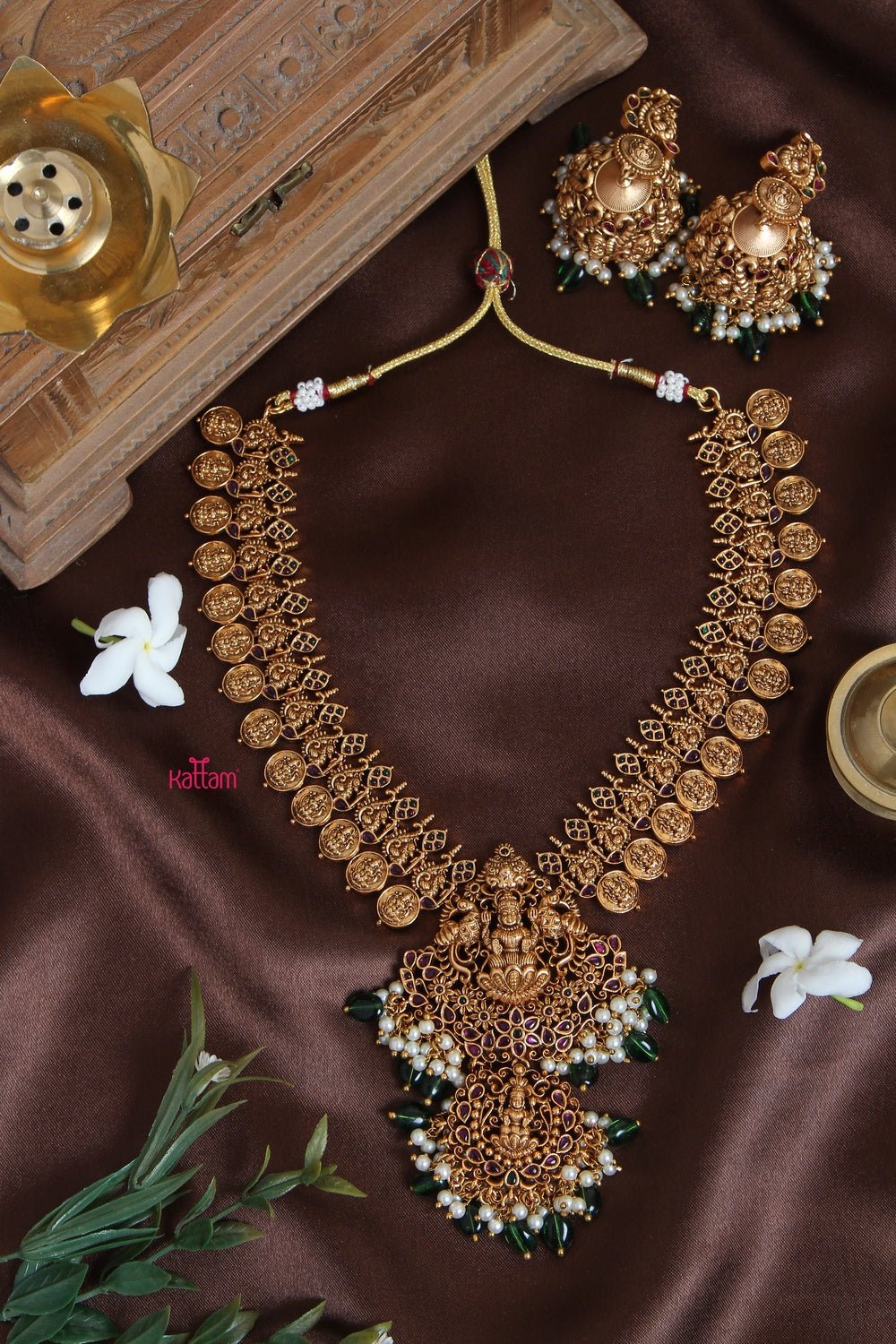 Traditional Light Weight Double Pendant Necklace Kattam