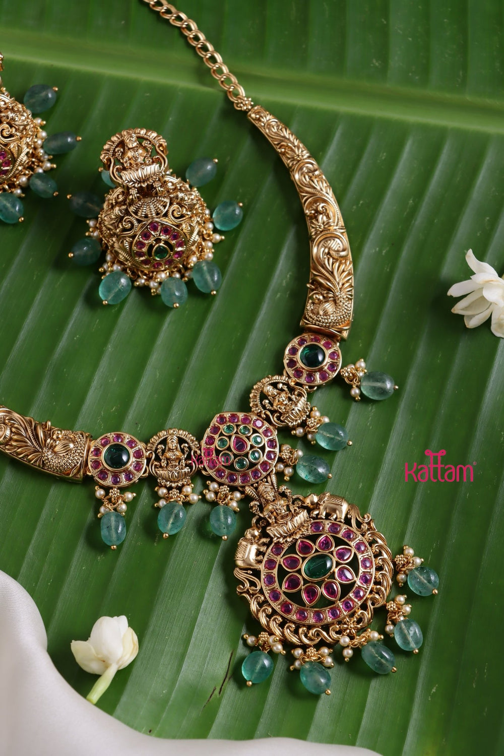 Vasudha - Goddess Bead Hasli Choker - N3758