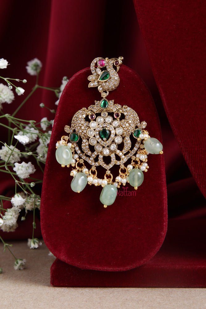 Victorian Diamond Stone Semi Bridal Necklace - N6001