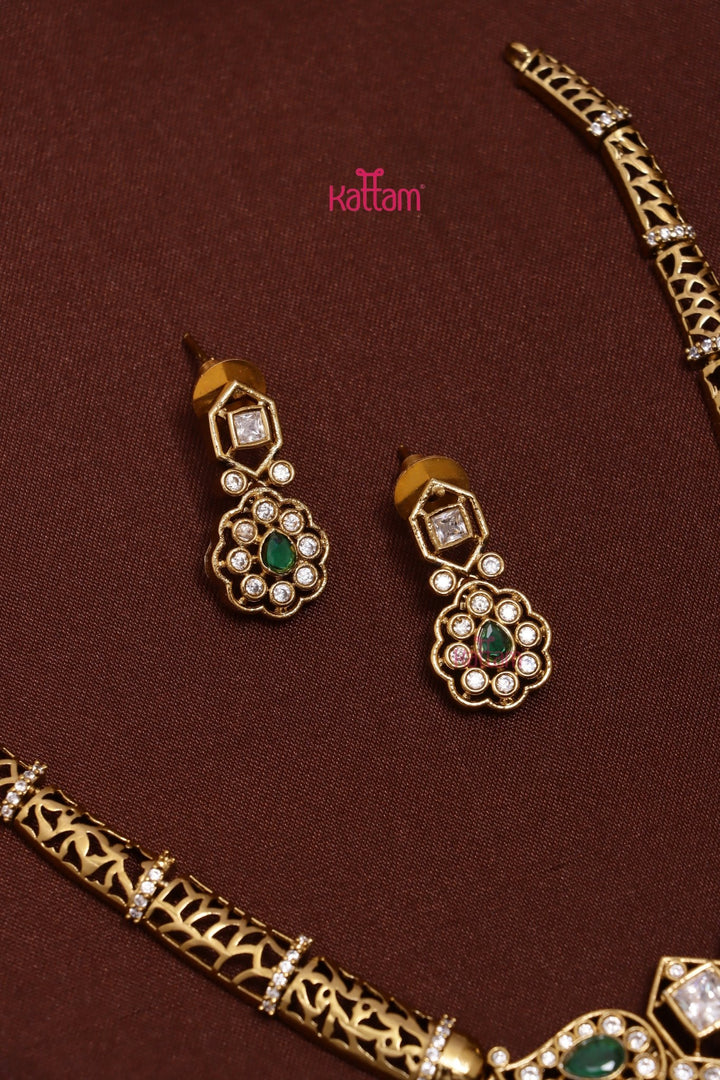 Yamini - Hasli Green Choker - N3619