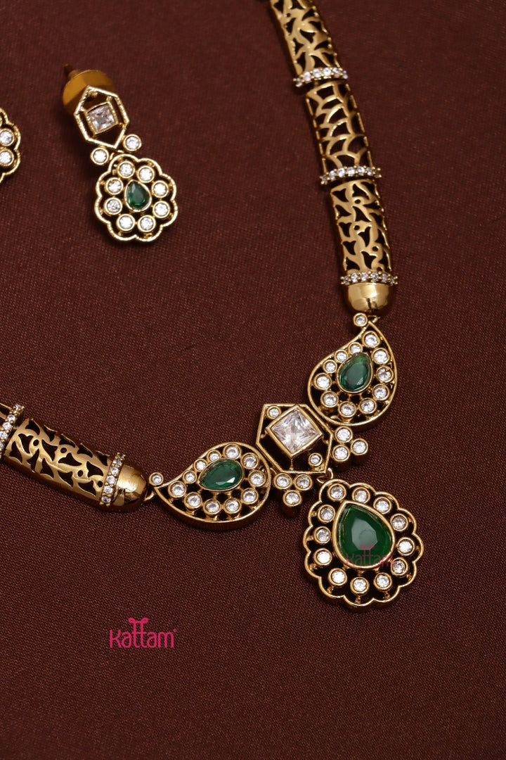 Yamini - Hasli Green Choker - N3619