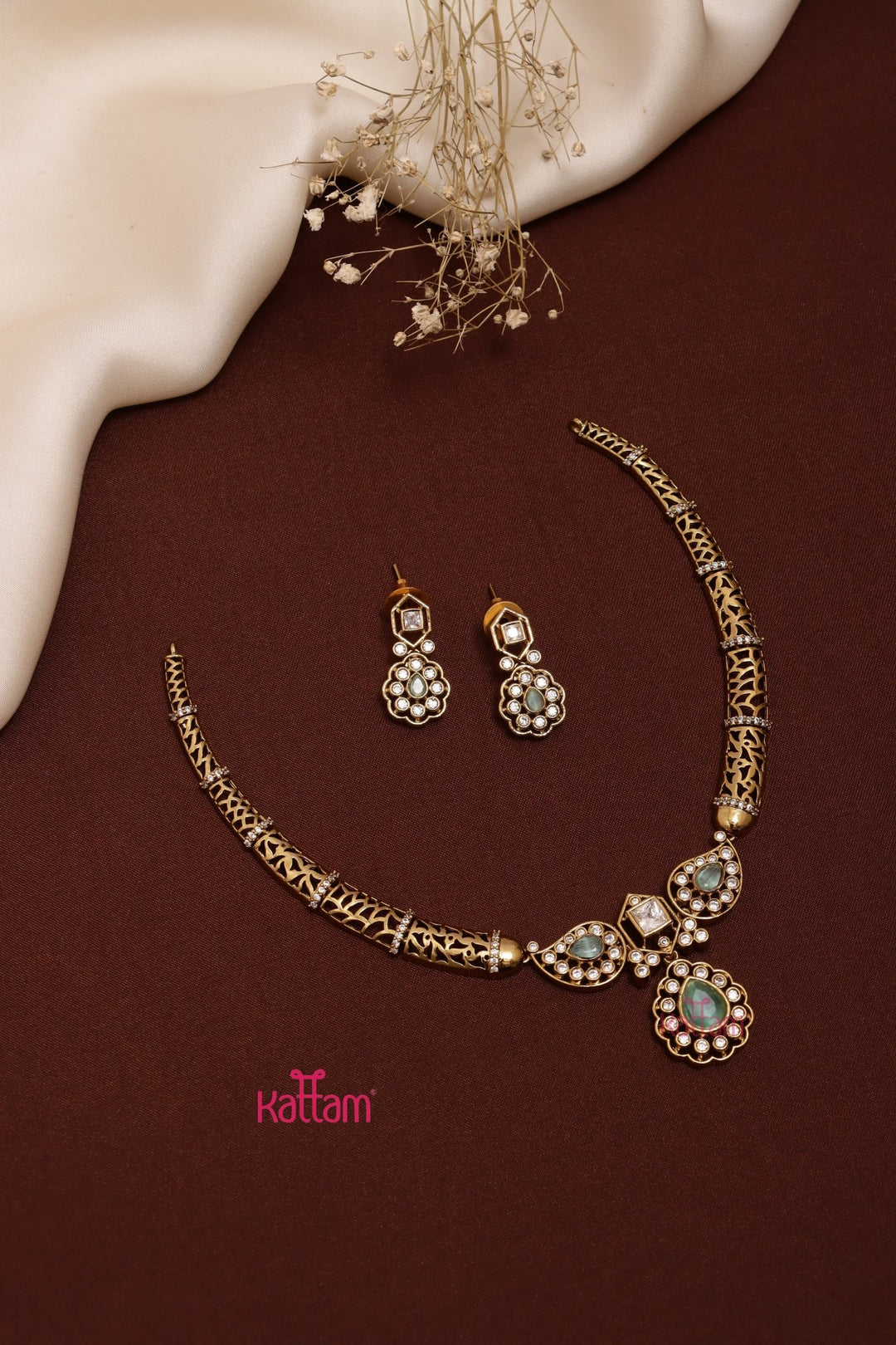 Yamini - Hasli Pastelgreen Choker - N3622