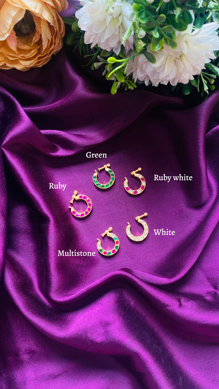 Kundan Nose Ring Nath