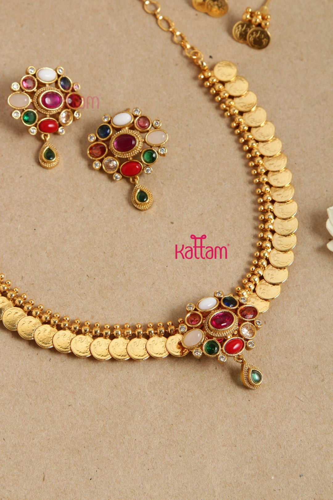 2 in 1 Navarathna Coin Choker - N3033