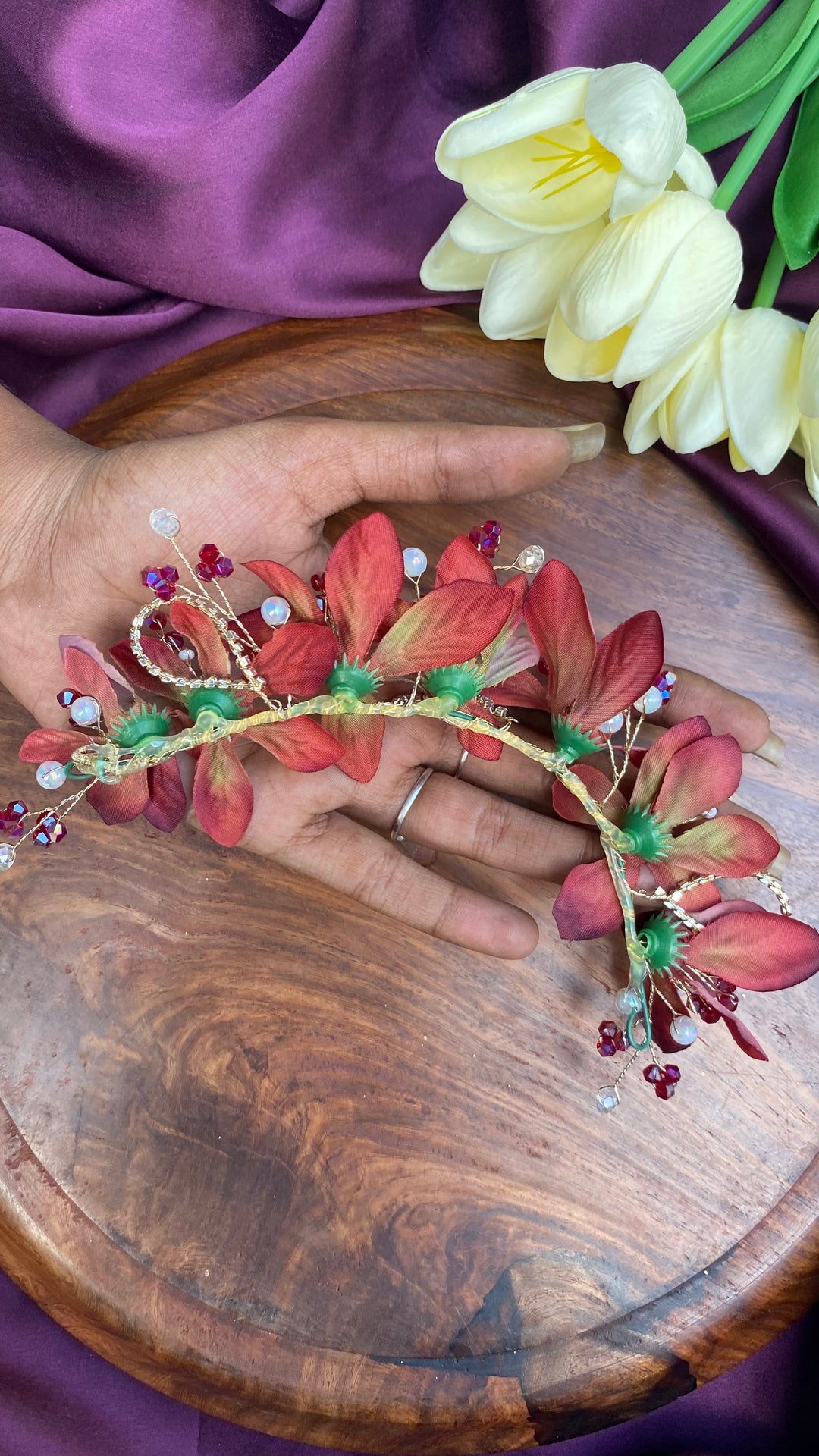 Handcrafted Hair Accessory Flower - Design 94