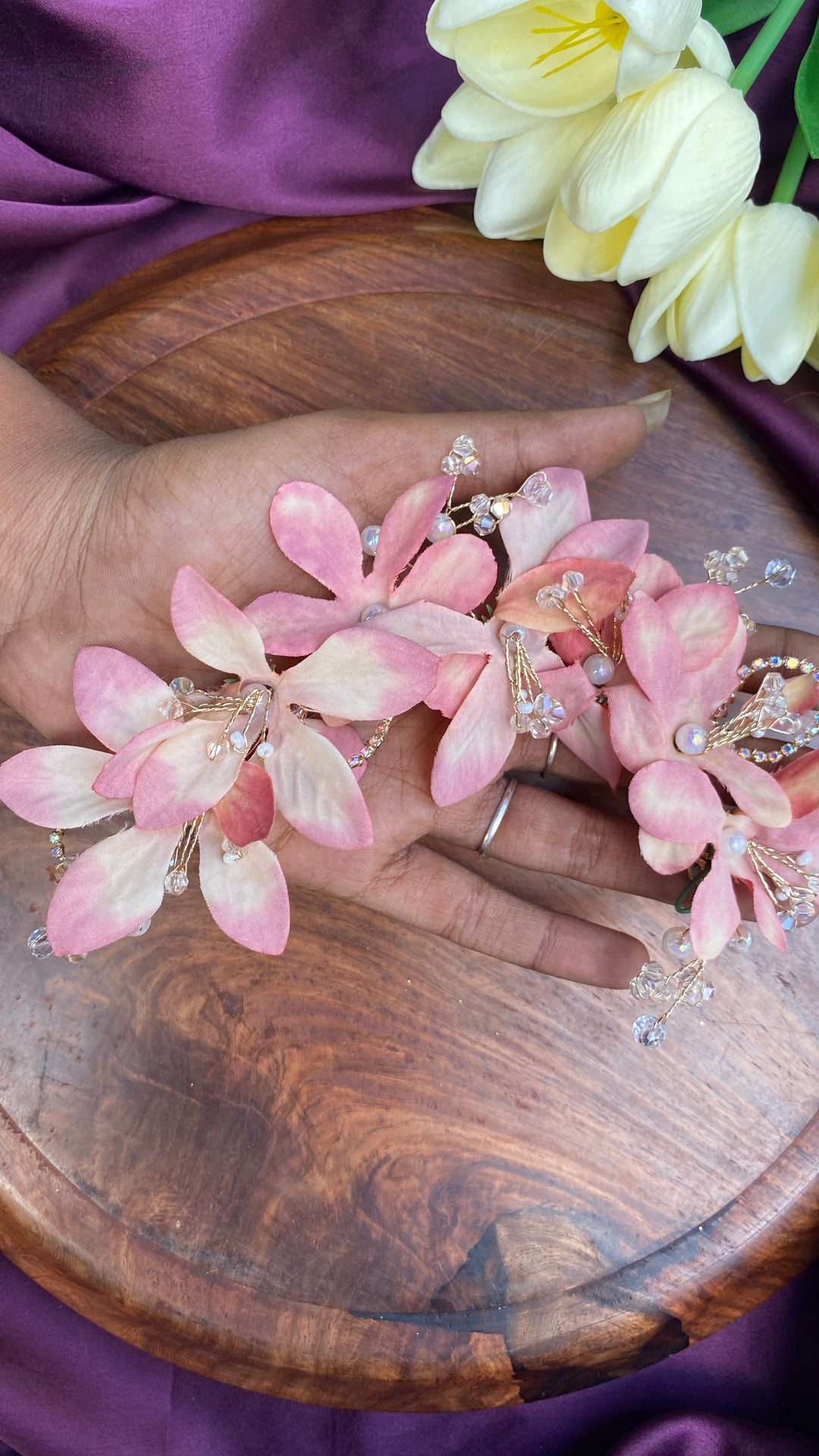 Handcrafted Hair Accessory Flower - Design 95