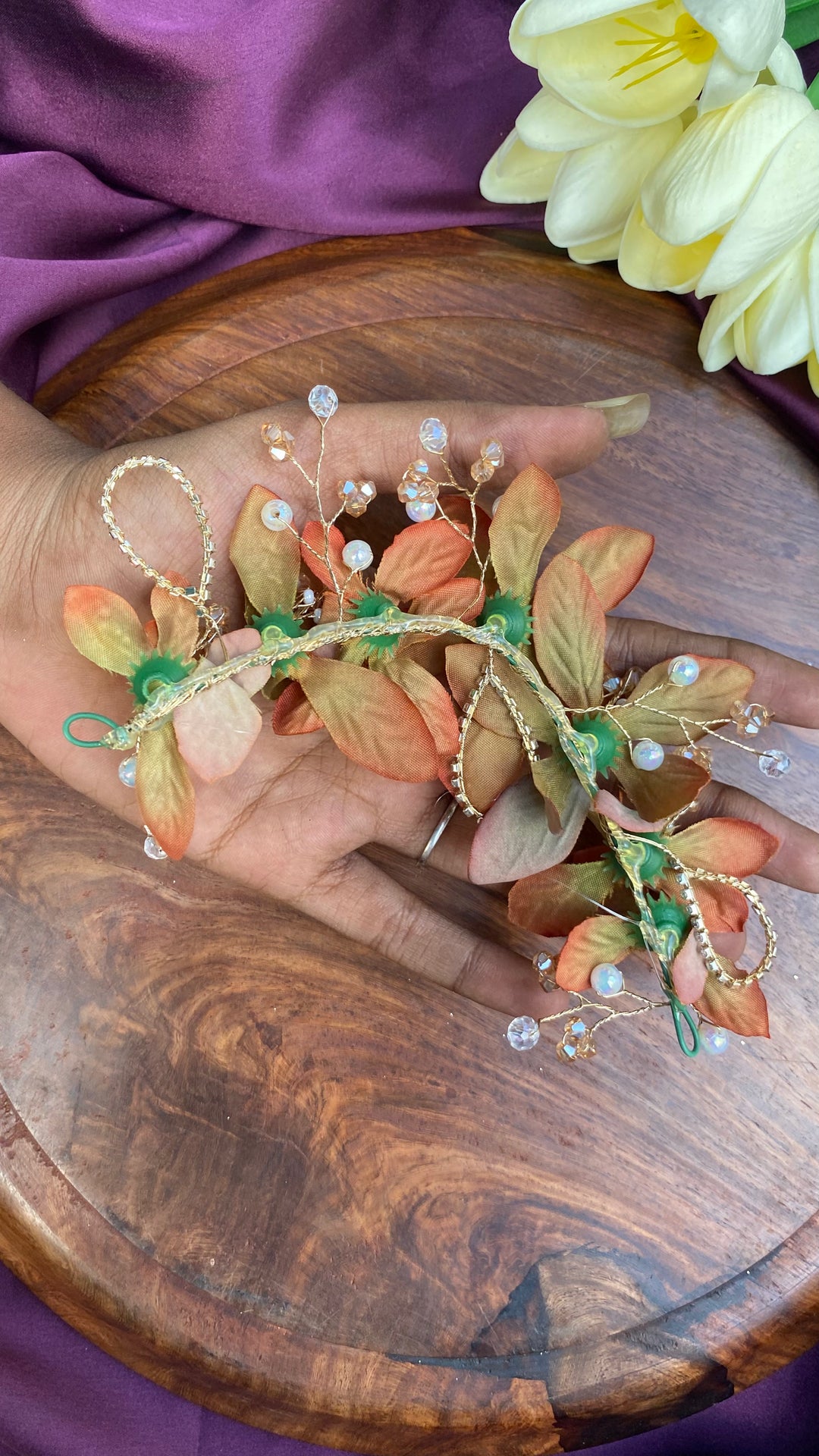 Handcrafted Hair Accessory Flower - Design 97