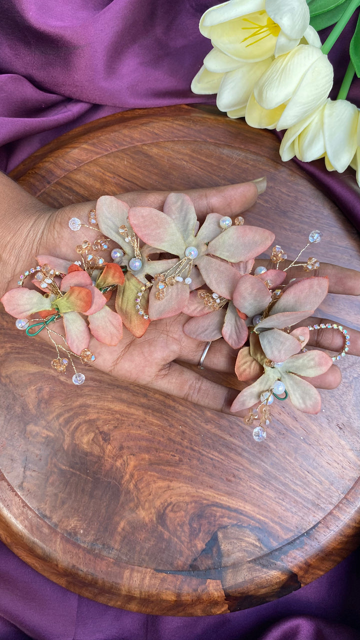 Handcrafted Hair Accessory Flower - Design 97