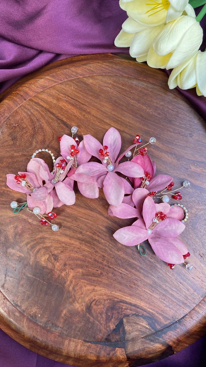 Handcrafted Hair Accessory Flower - Design 98
