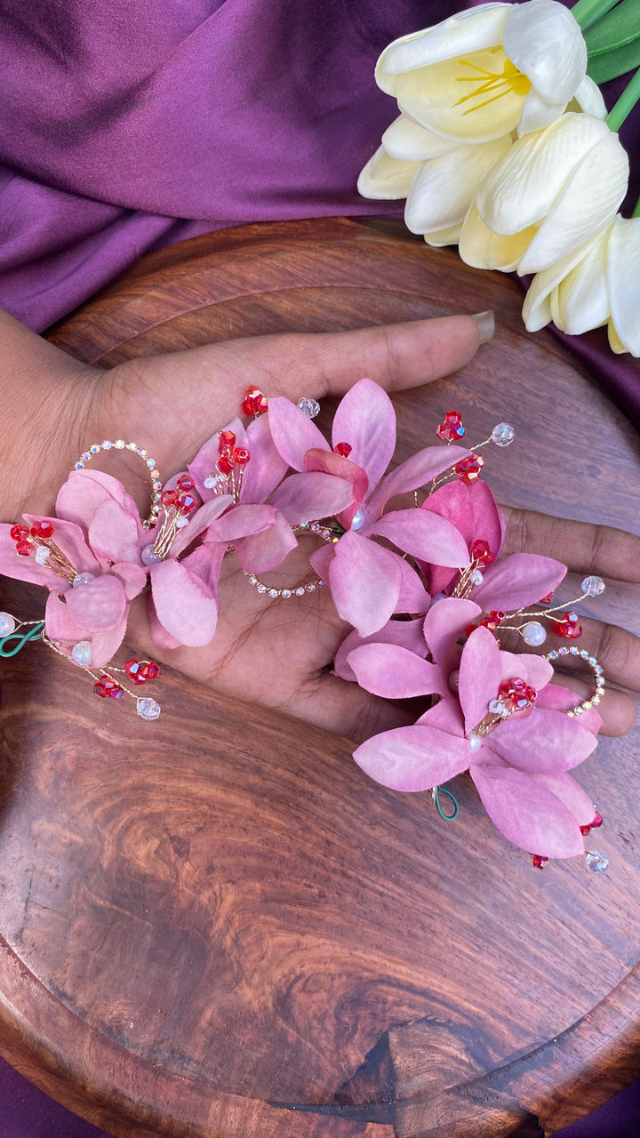 Handcrafted Hair Accessory Flower - Design 98