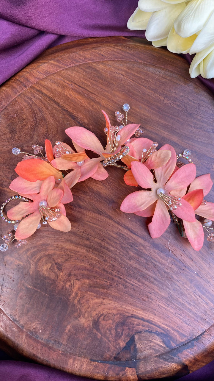 Handcrafted Hair Accessory Flower - Design 99