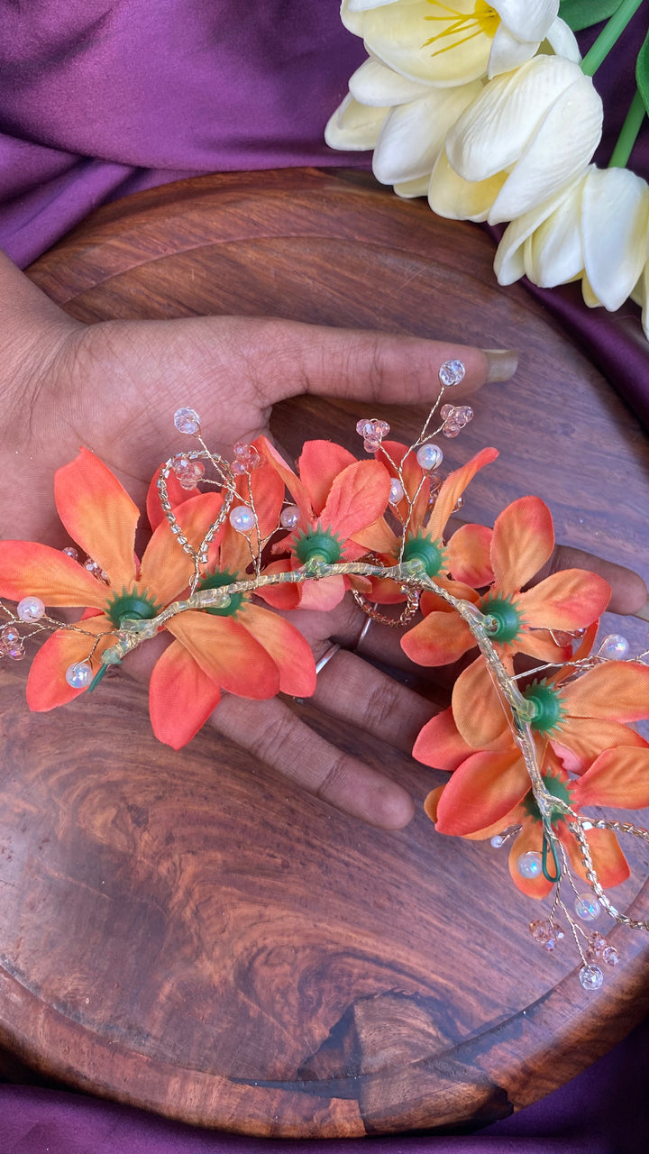 Handcrafted Hair Accessory Flower - Design 99