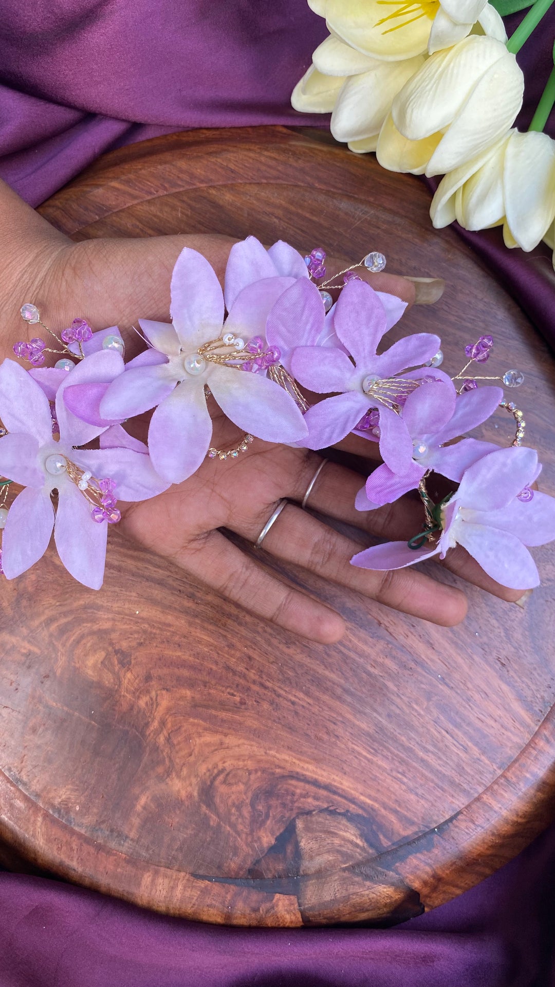 Handcrafted Hair Accessory Flower - Design 100