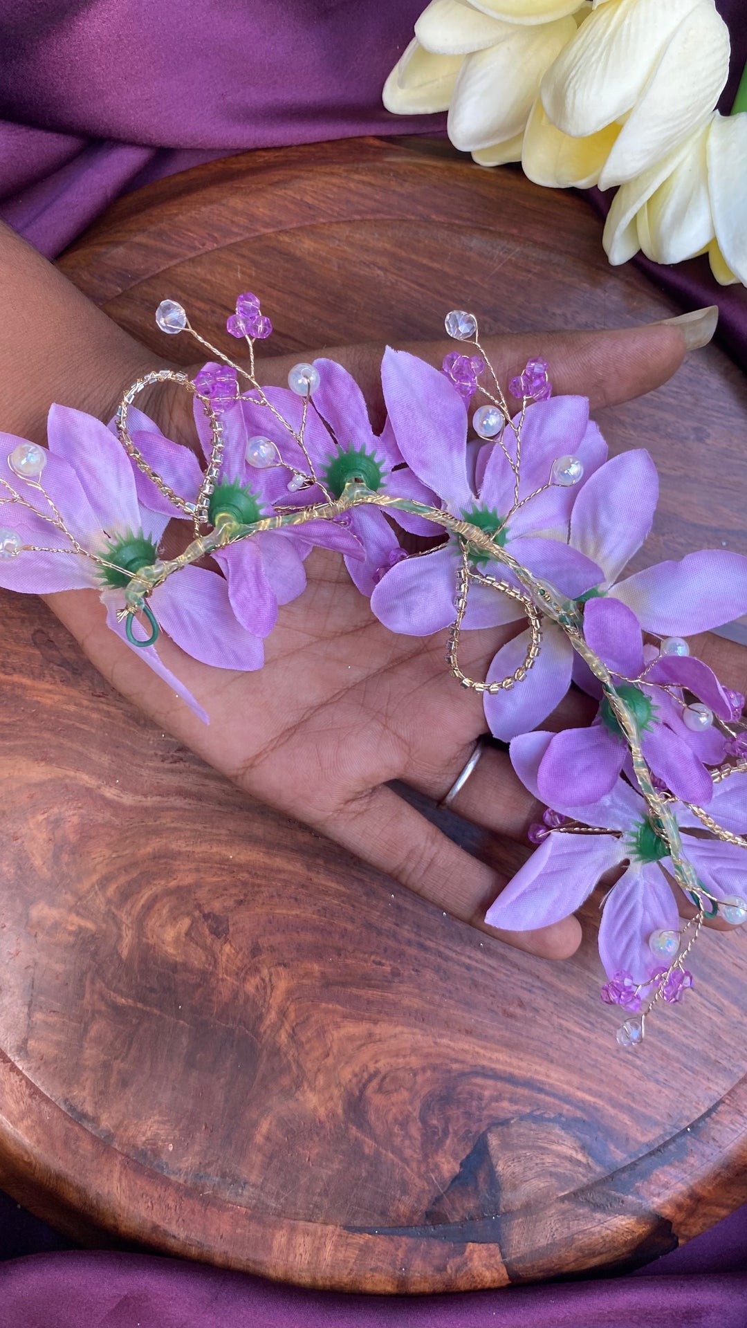 Handcrafted Hair Accessory Flower - Design 100
