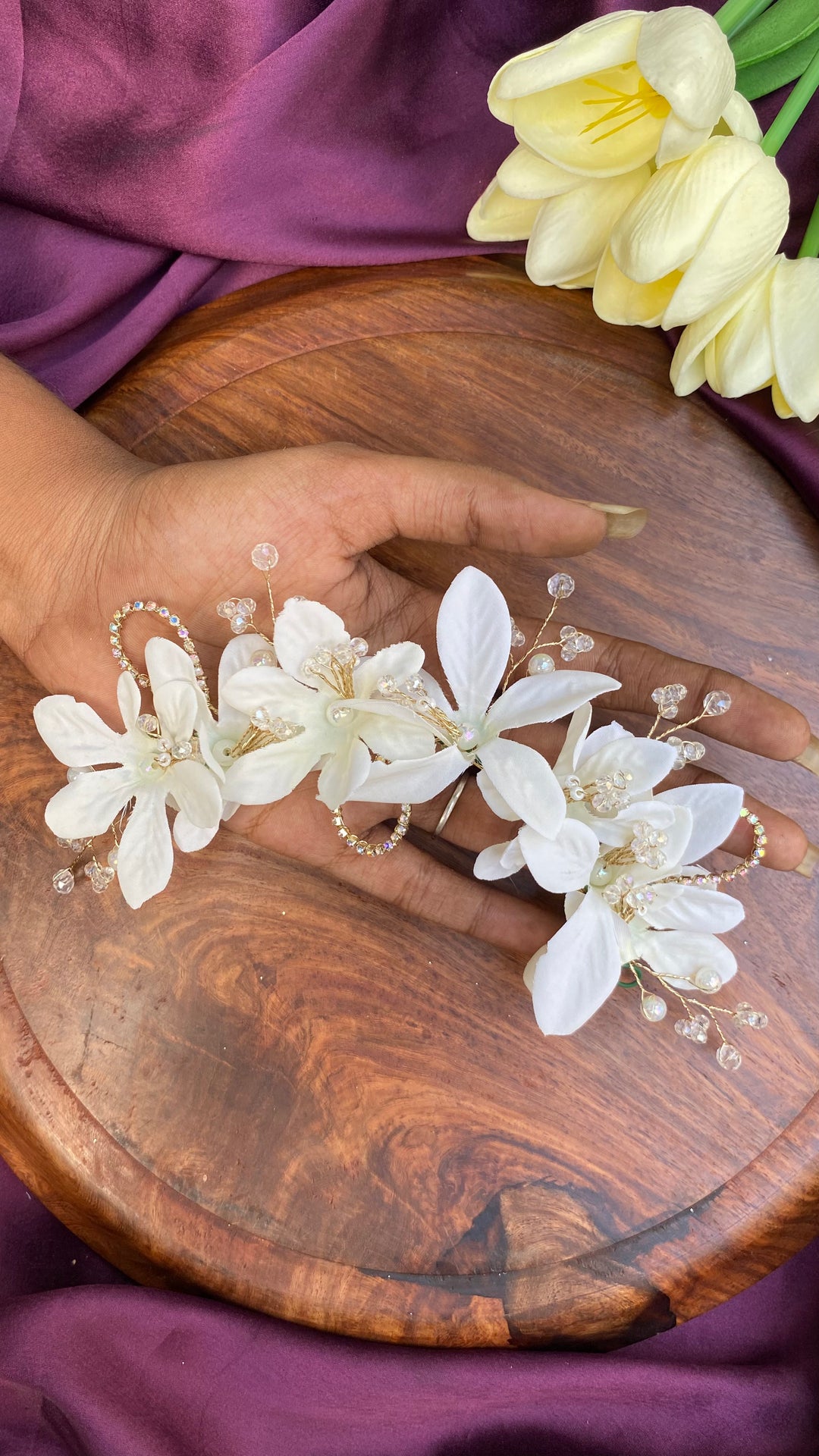 Handcrafted Hair Accessory Flower - Design 102