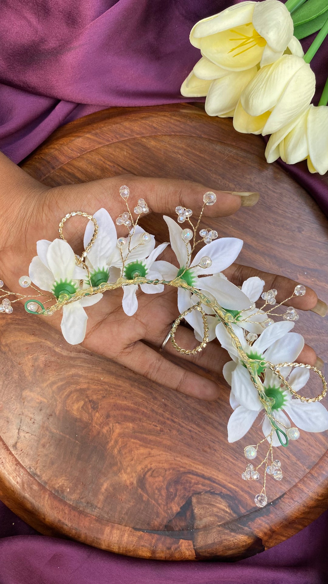Handcrafted Hair Accessory Flower - Design 102