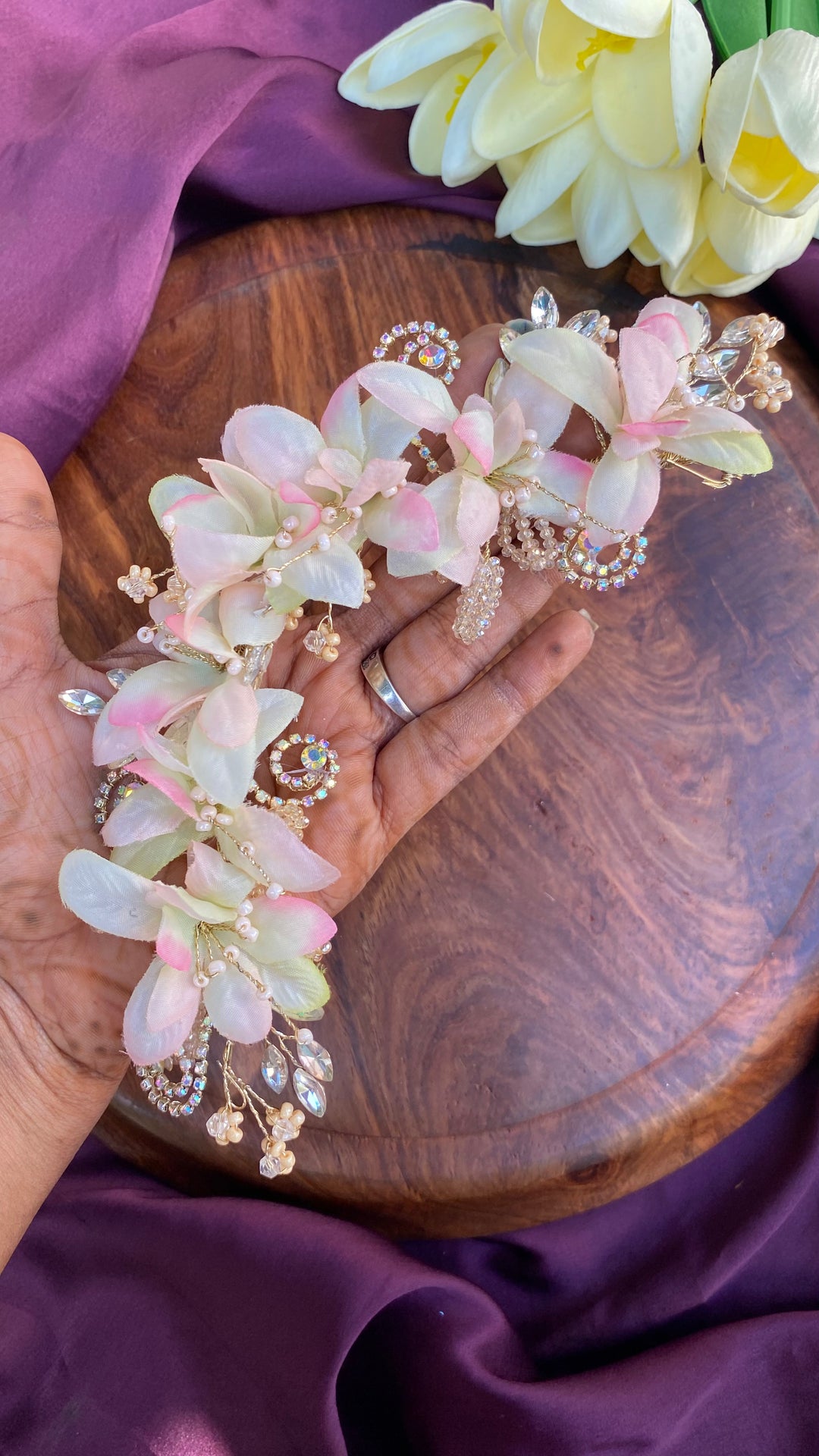 Handcrafted Hair Accessory Flower - Design 103