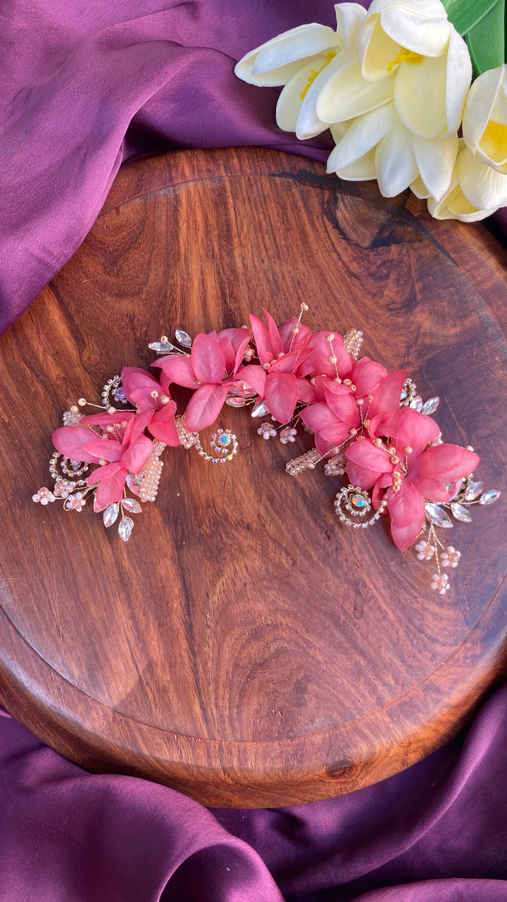 Handcrafted Hair Accessory Flower - Design 104