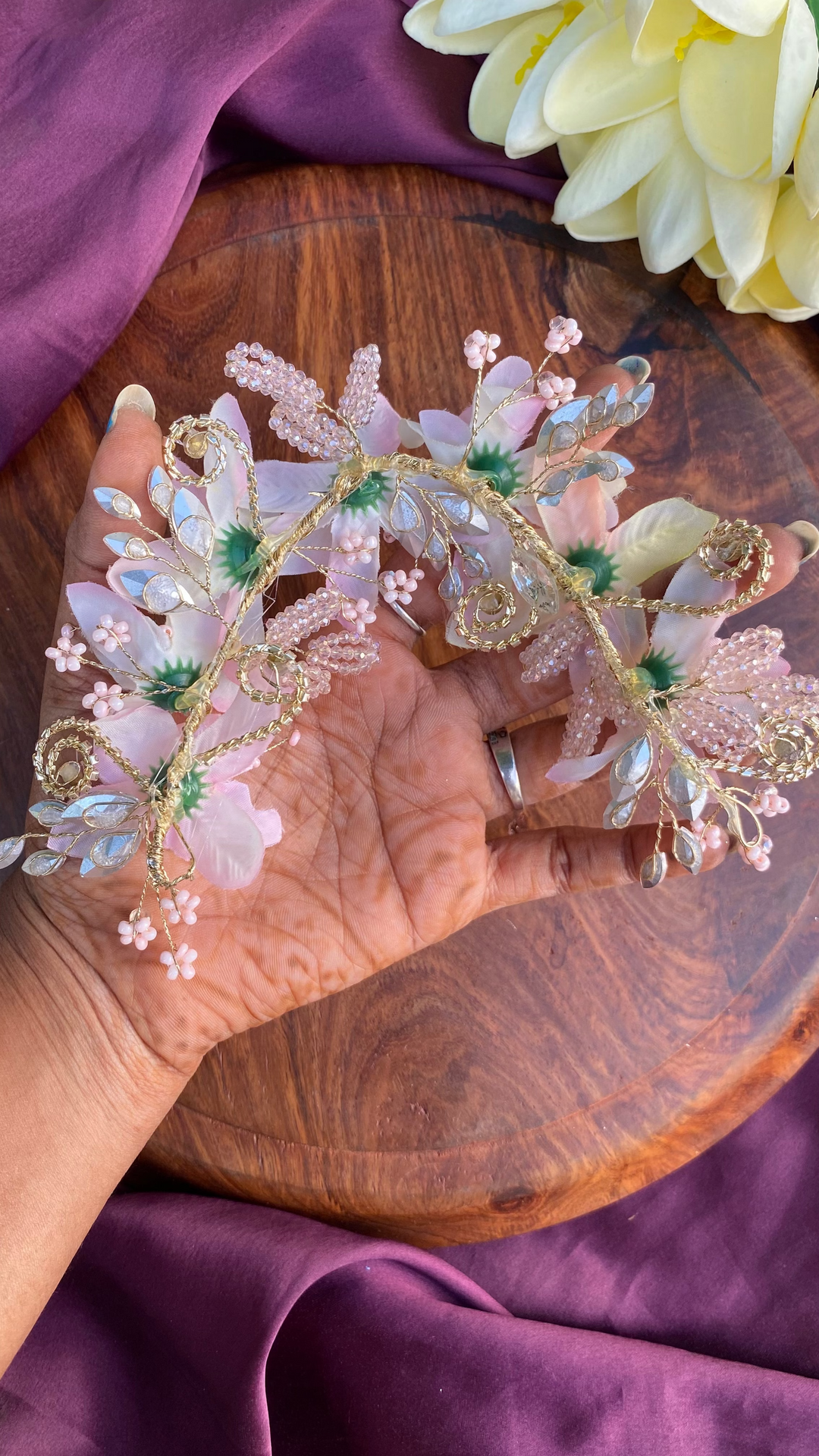 Handcrafted Hair Accessory Flower - Design 105