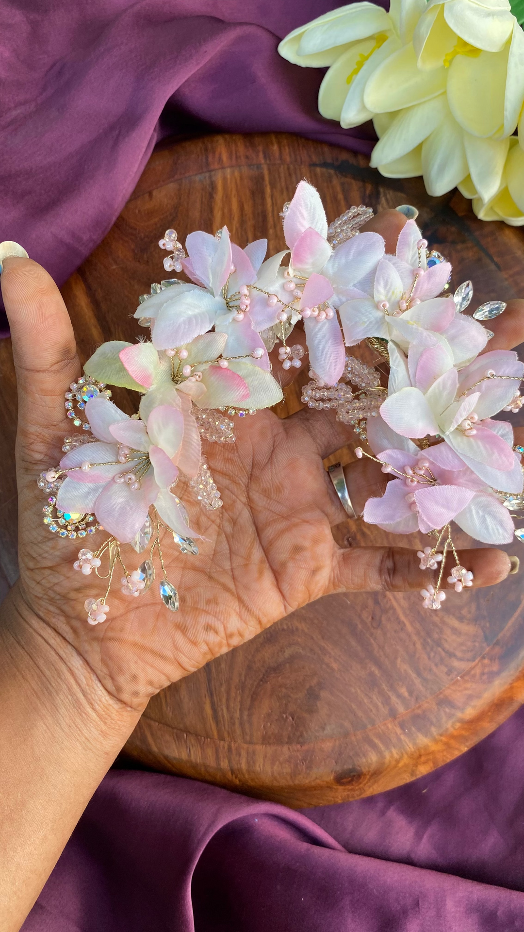 Handcrafted Hair Accessory Flower - Design 105